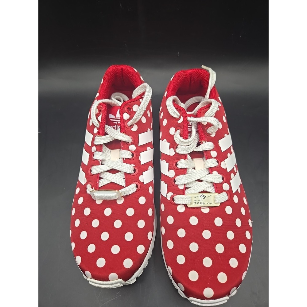 Rare HFT LTD Edition Adidas Torsion ZX Flux Size 6 Red White Polkadot Sneaker - Picture 2 of 6